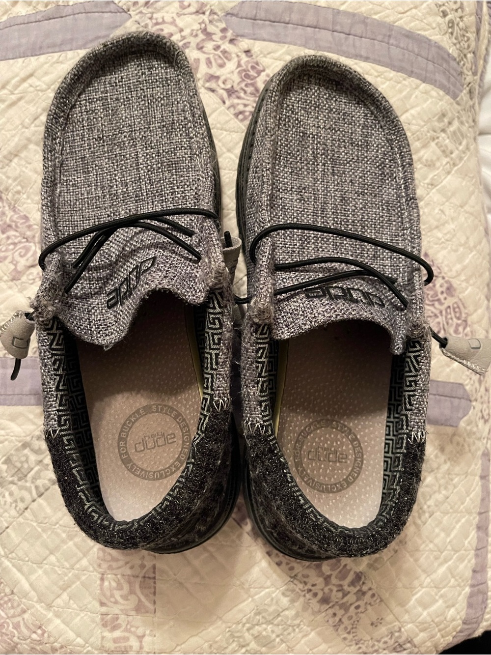 Hey Dude Grey Knit Slip-On Casual Shoes